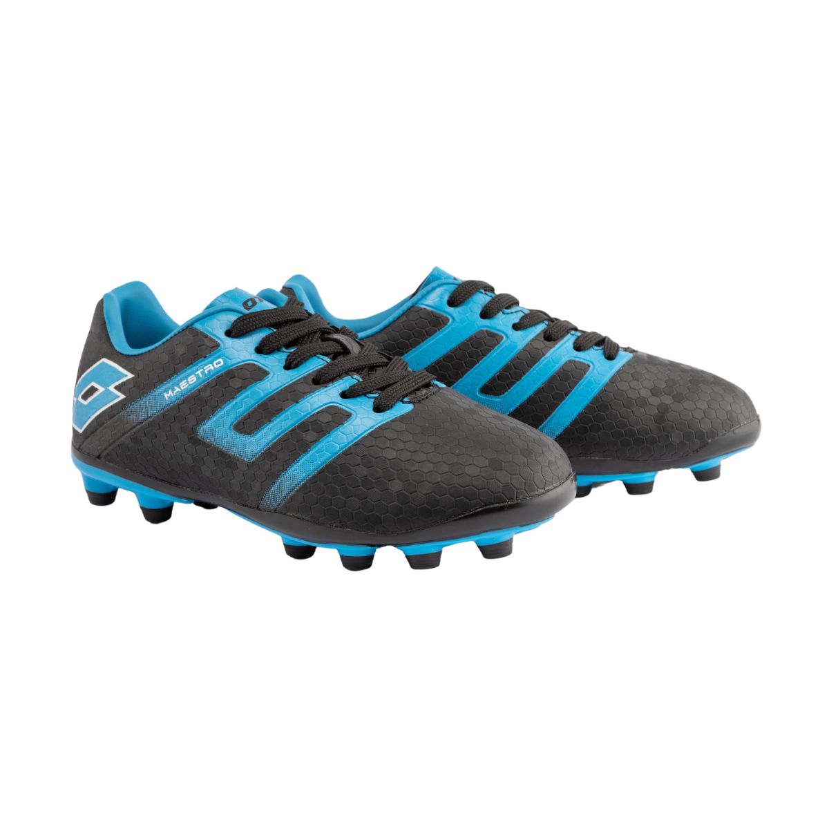 Zapato Fútbol Niño Lotto - Maestro FG Negro Azul
