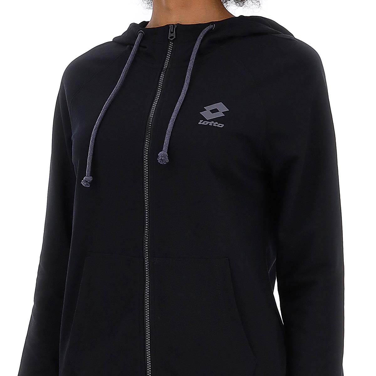 Poleron Deportivo Mujer Lotto - Smart OG HD Negro