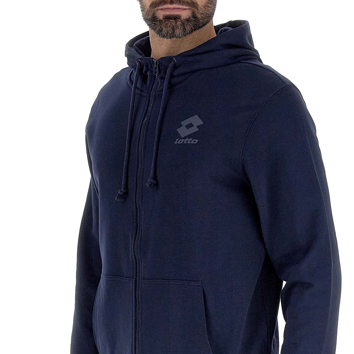 Poleron Deportivo Hombre Lotto - Smart OG FZ HD Azul