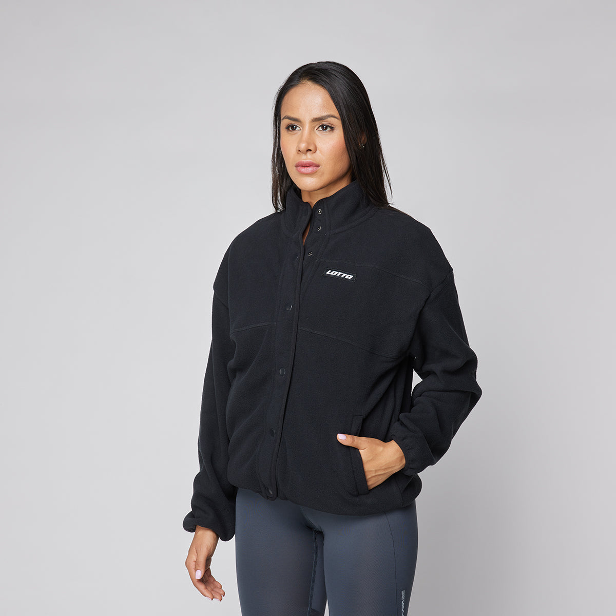 Poleron Polar Mujer Lotto - Udine Negro