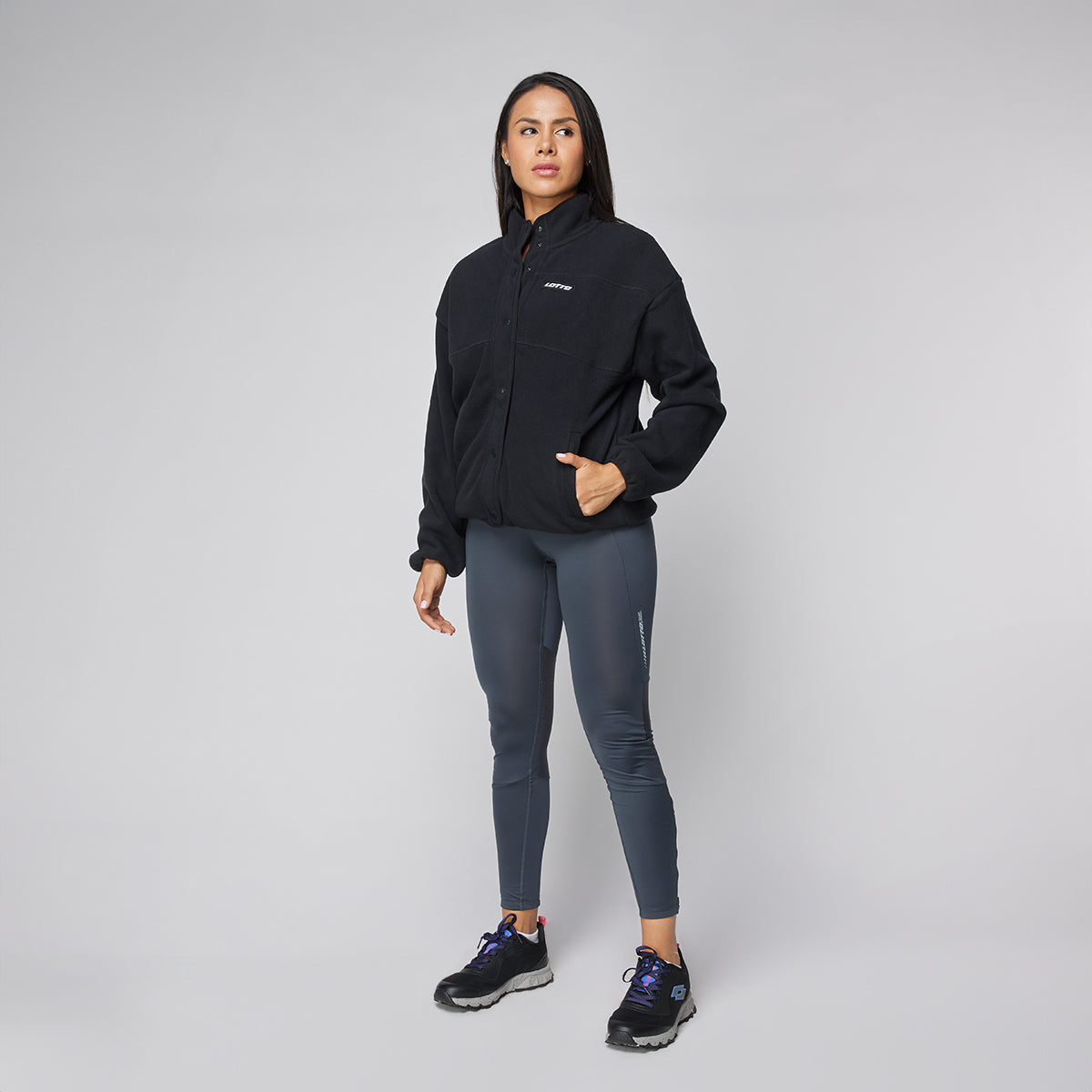 Poleron Polar Mujer Lotto - Udine Negro