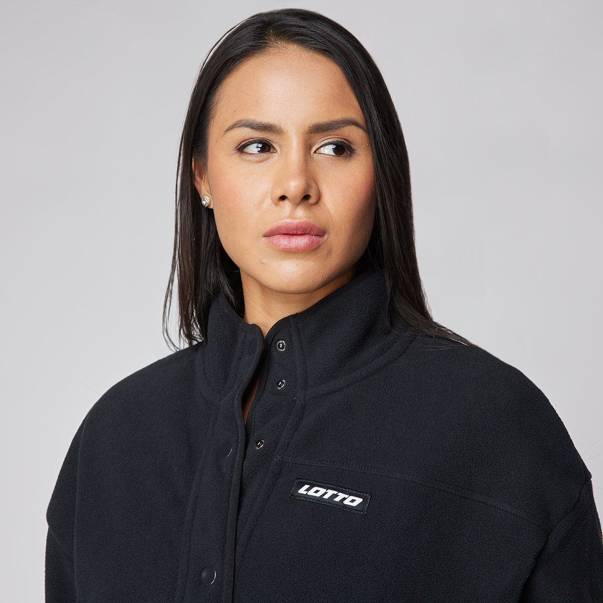 Poleron Polar Mujer Lotto - Udine Negro