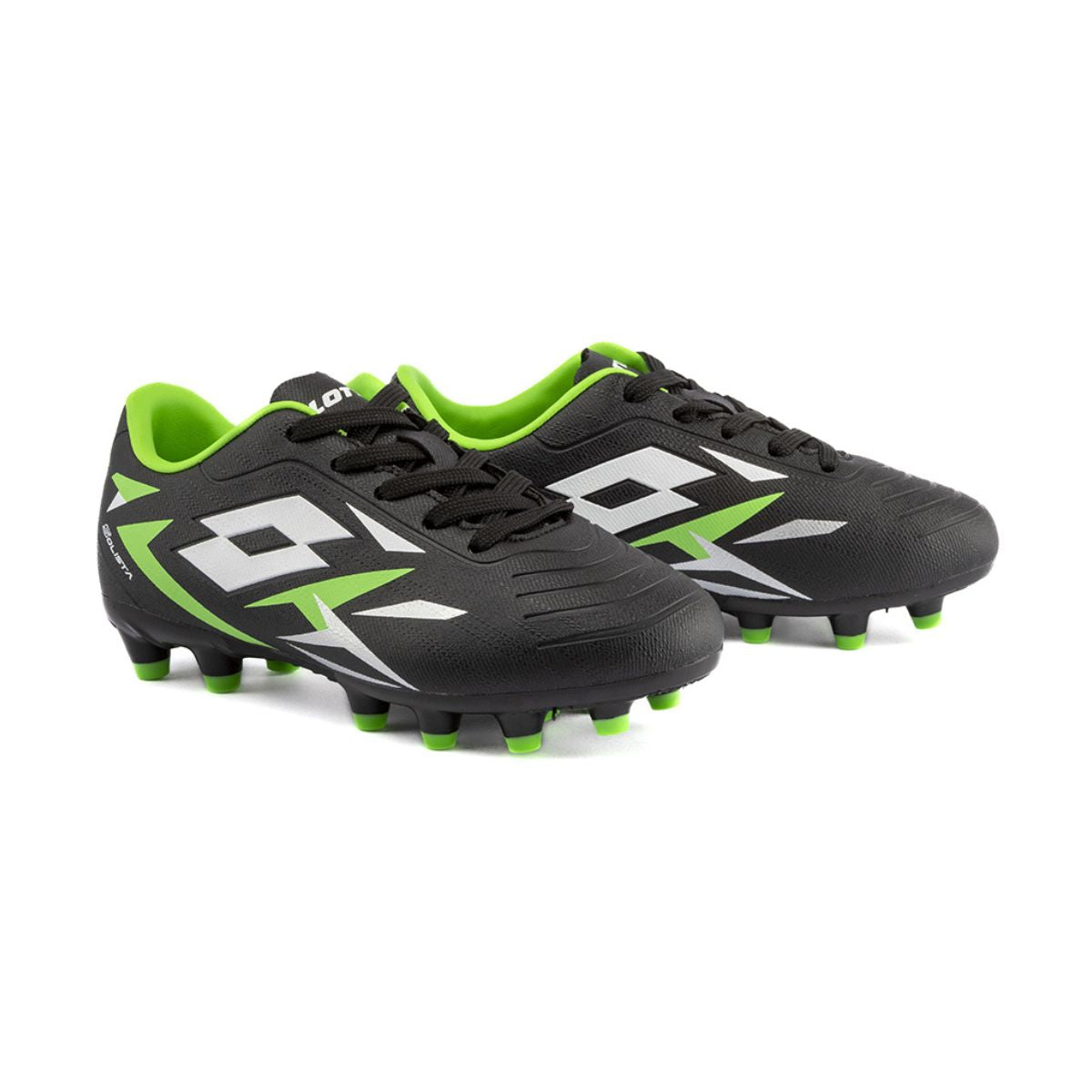 Zapato Fútbol Niño Lotto - Solista IV Negro Verde