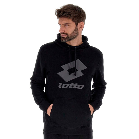 Poleron Deportivo Hombre Lotto - Smart IV Sweat  Negro