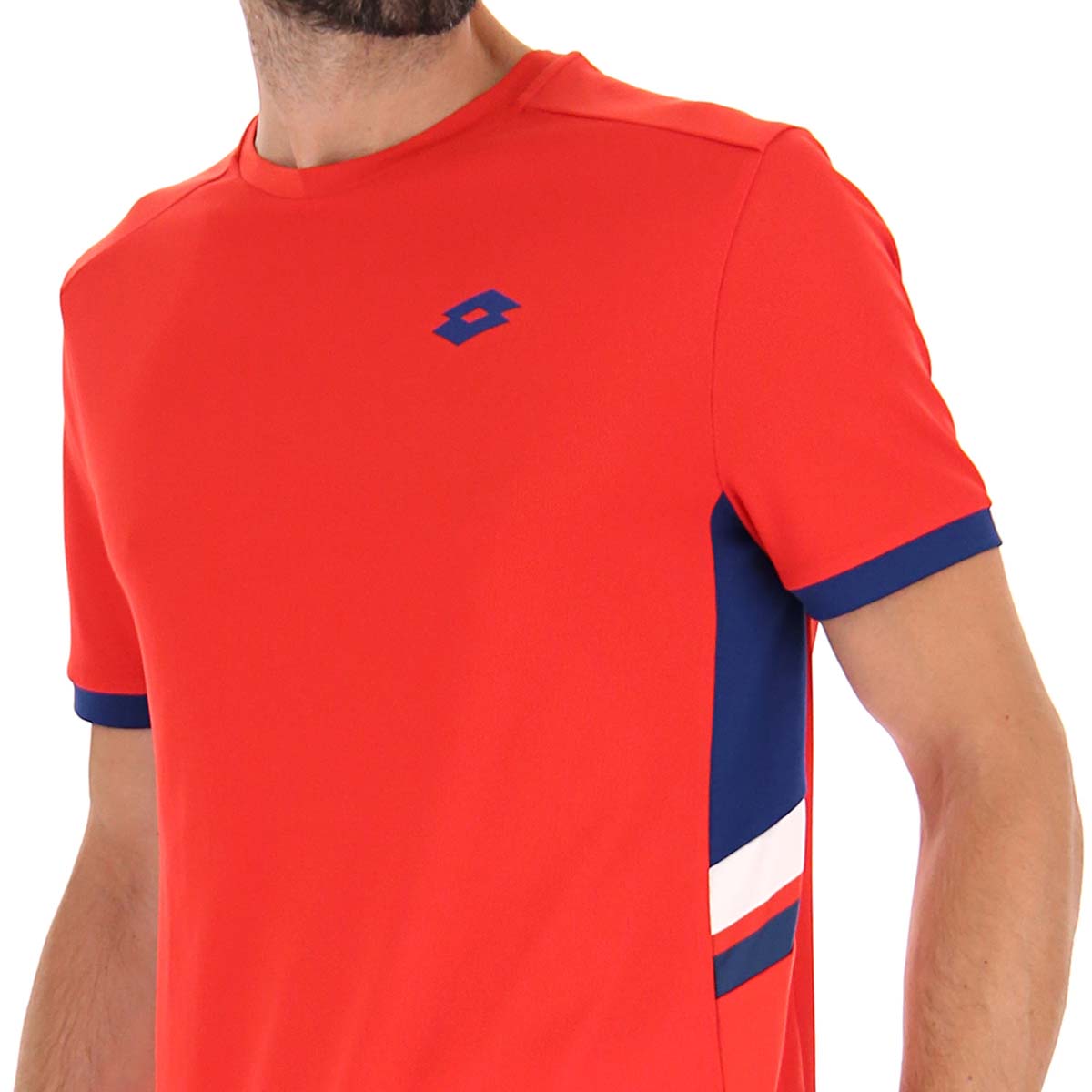 Polera de Tenis Hombre Lotto - Squadra III Rojo