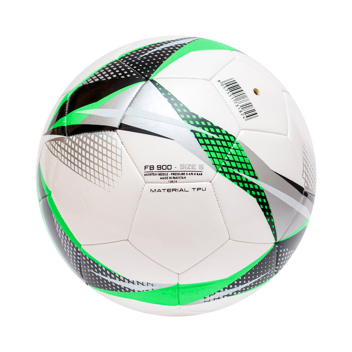 Balón de Fútbol  900 Nro. 5 Blanco-Verde-Negro-Unisex