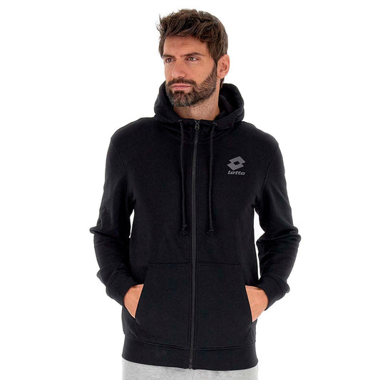 Poleron Deportivo Hombre Lotto - Smart FZ Negro