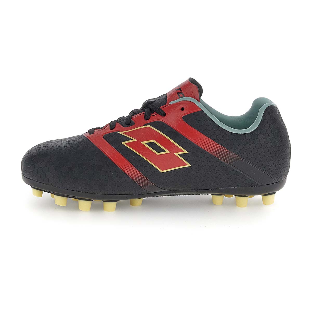 Zapato de Fútbol Juvenil Lotto - Maestro 700 AGM Negro Rojo