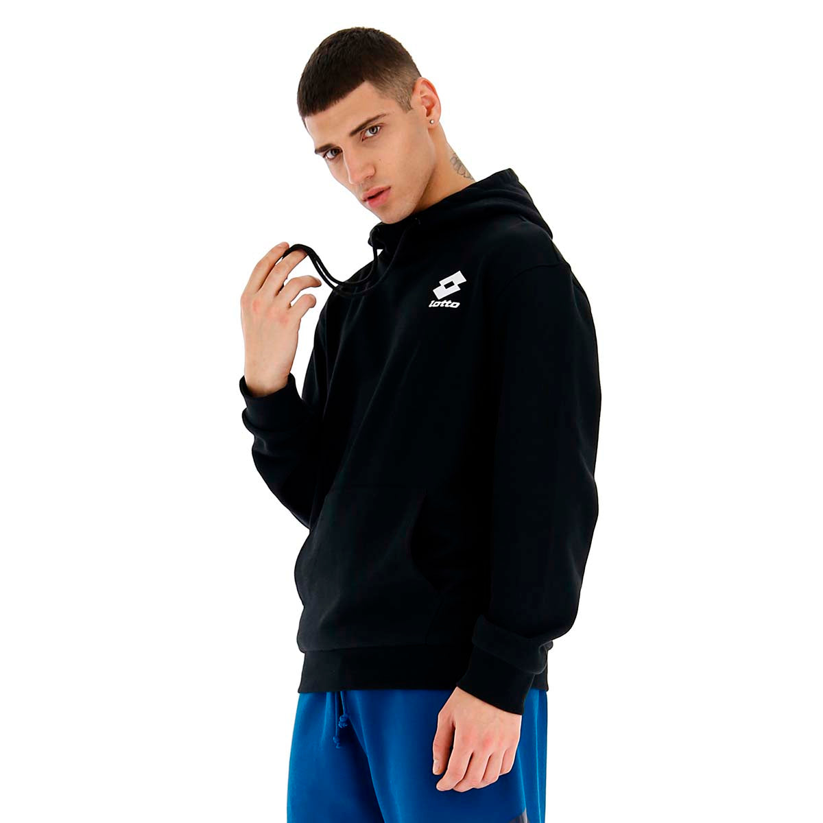 Poleron Deportivo Hombre Lotto - Smart OG HD Negro