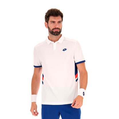 Polera de Tenis Hombre Lotto - Squadra Polo III Blanco