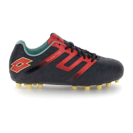 Zapato de Fútbol Juvenil Lotto - Maestro 700 AGM Negro Rojo