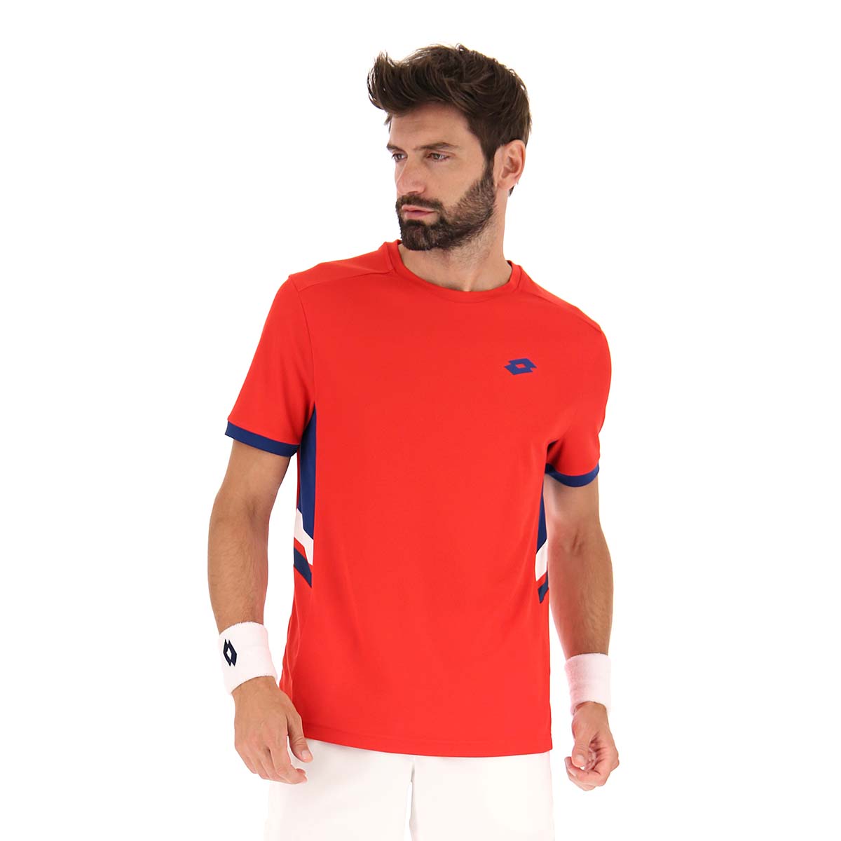 Polera de Tenis Hombre Lotto - Squadra III Rojo