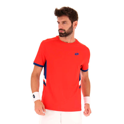 Polera de Tenis Hombre Lotto - Squadra III Rojo
