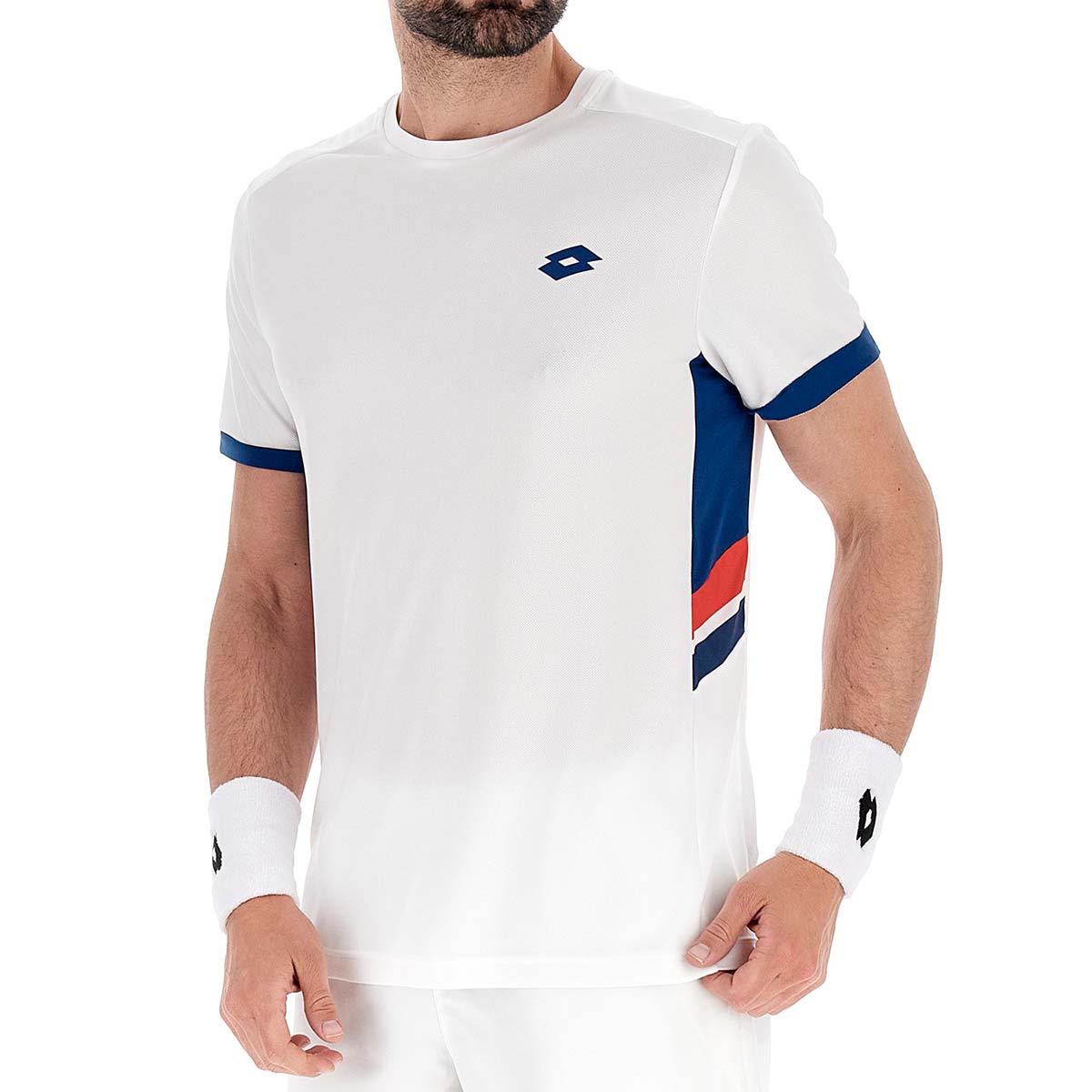Polera de Tenis Hombre Lotto - Squadra III Blanco