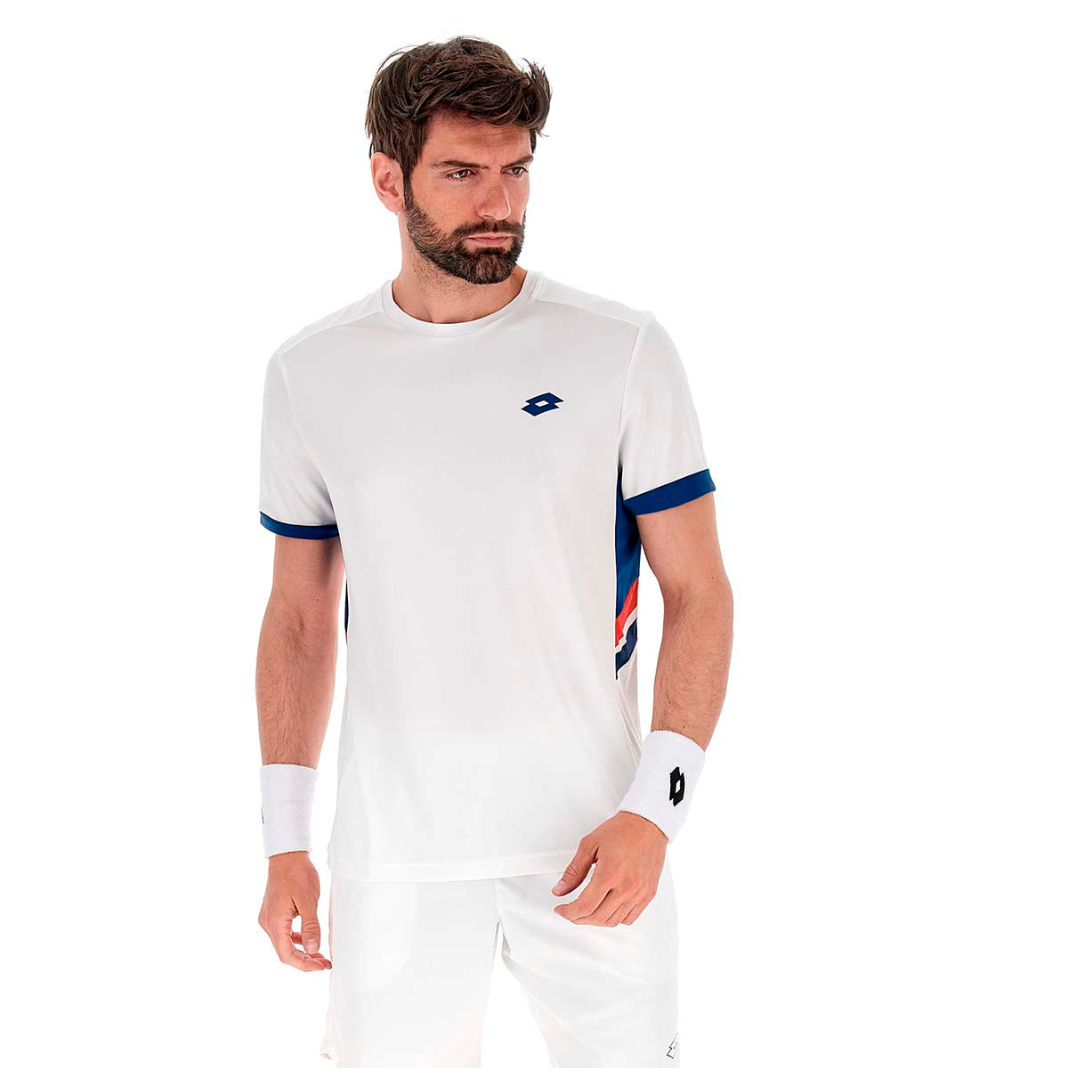 Polera de Tenis Hombre Lotto - Squadra III Blanco