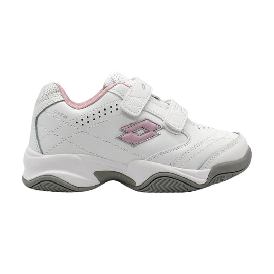 Zapatilla Escolar Niña Lotto - Court BTS1 Blanco Rosado