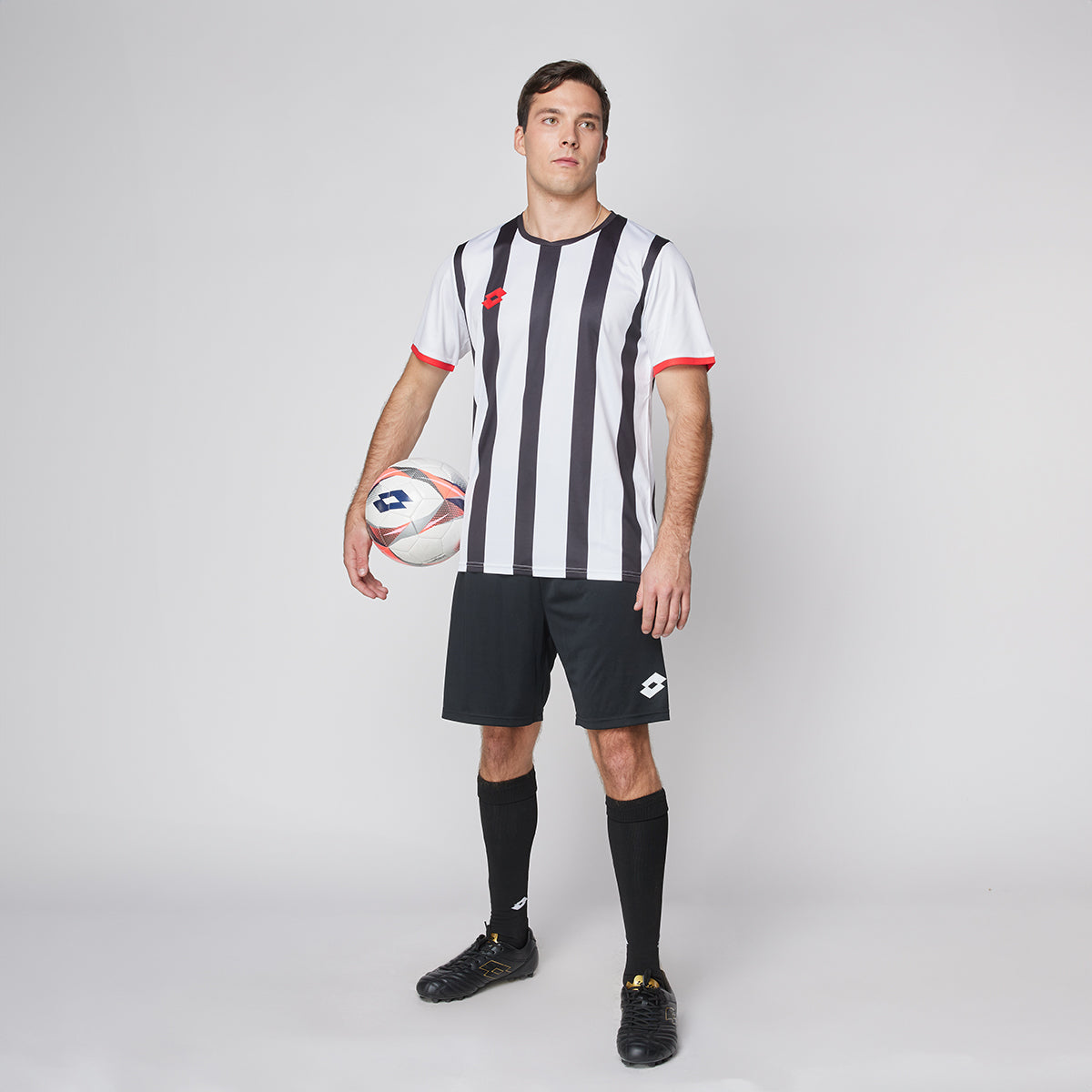 Polera de Fútbol Hombre Lotto - Finta Blanco Negro
