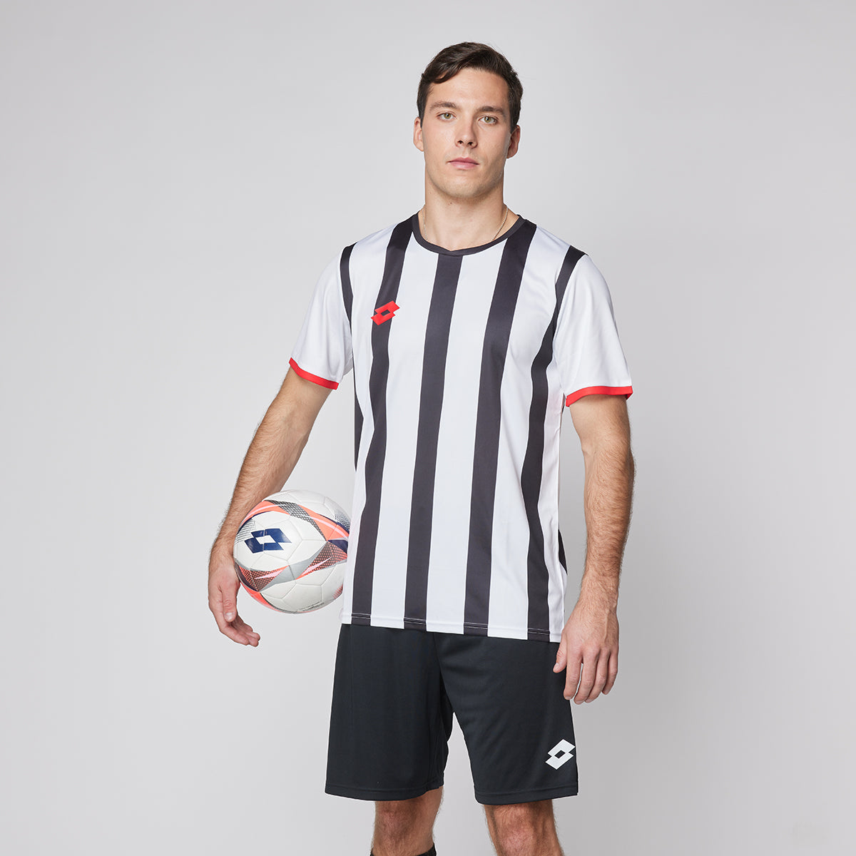 Polera de Fútbol Hombre Lotto - Finta Blanco Negro